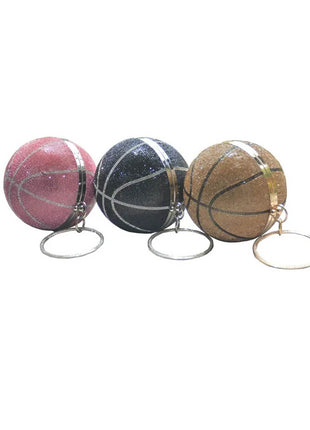 Rhinestone Basketball Evening Clutch With Straps