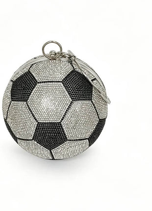 Rhinestone Soccer Evening Clutch With Straps