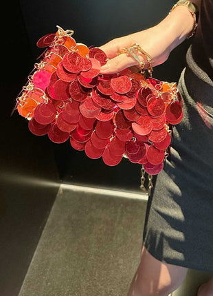 Sequined Crossbody Evening Clutch Bags