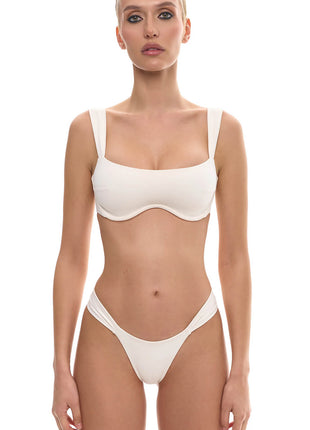 Thick Strap Underwire High Leg Bikini Set