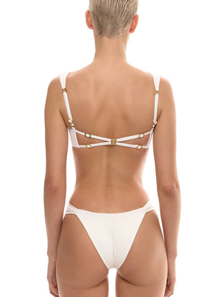 Thick Strap Underwire High Leg Bikini Set