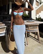 Red Lace Balconette Underwired High-Cut Bikini Set With Button Details