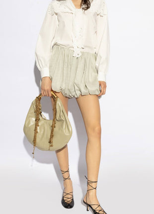 Faux Leather Lace Up Ankle-Wrap Mule Kitten Heels