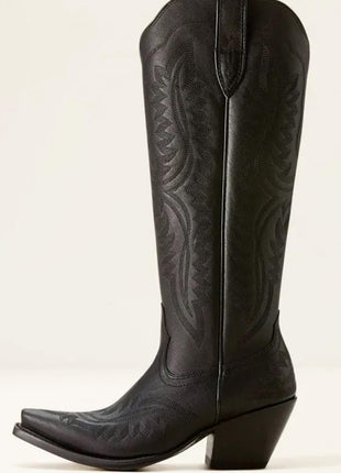 Embroidered Western Cowboy Pointed-Toe Mid-Calf Boots