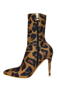 Leopard Print Pointed Sock Stiletto Heeled Boots (2335398723643)