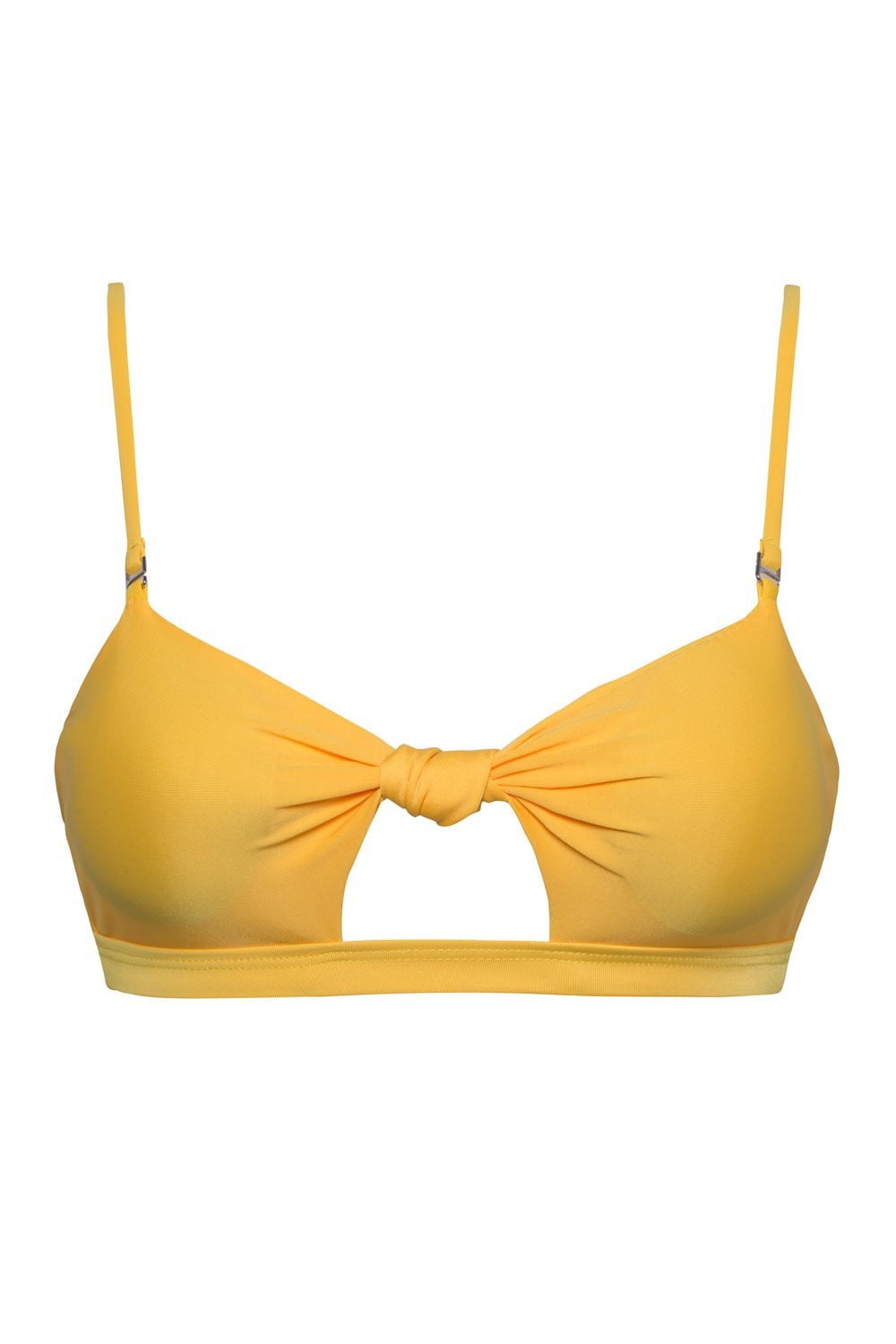yellow tie front bikini