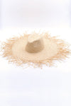 Raffia Straw Open Weave Fedora Hat