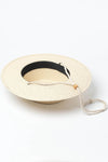 Paper Straw Boater With Beige Cotton Rope