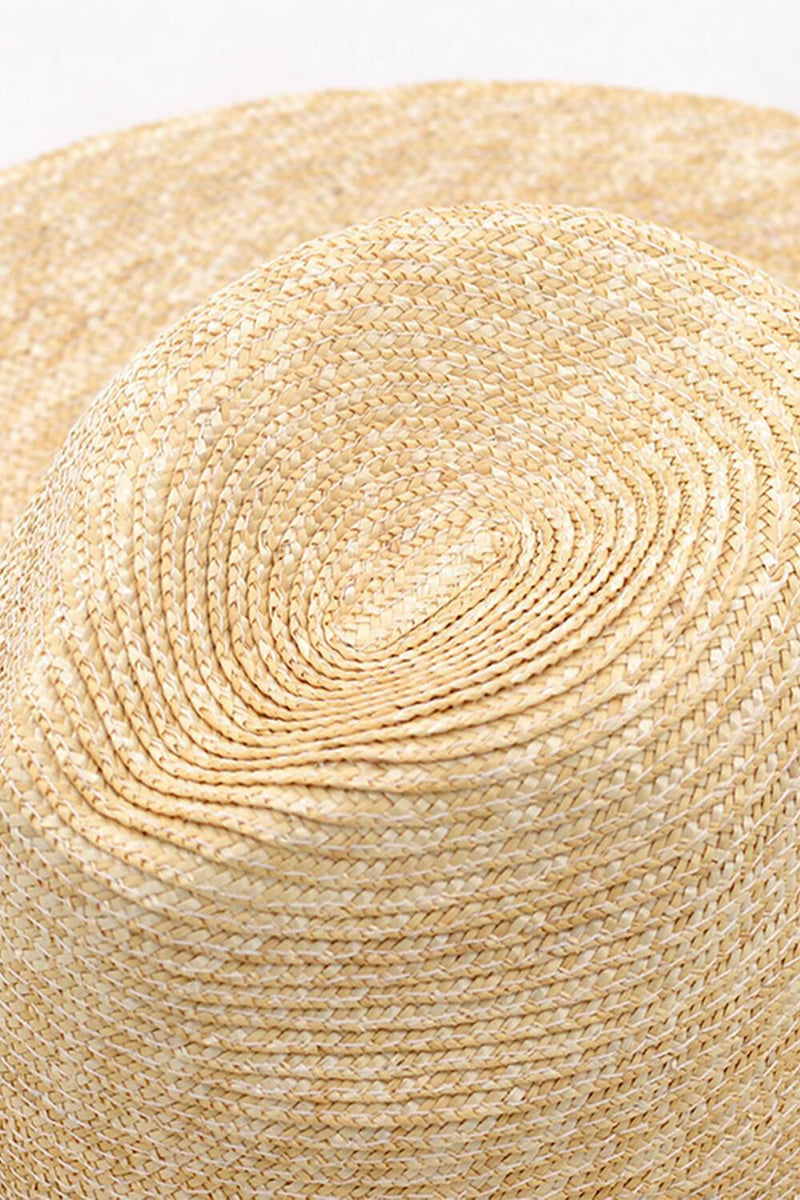 Wheat Straw Panama Fedora Sun Hat