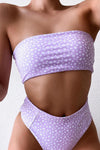 Purple Floral High Waist Bikini Bottom