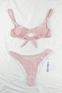 Pink Velvet Bikini Bottom