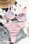 Pink Underwire Bralette Bikini Top
