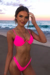 Hot Pink Wire V Bra Bikini Top