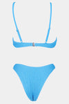 Blue Crinkle Bikini Top