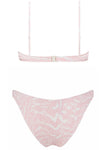 Pink Leopard Balconette Ruched Underwire Bikini Top