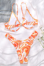 Burnt Orange Horizons Underwire Bralette Bikini Top