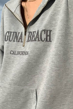 Grey 'Laguna Beach' Half Zip Sweatshirt