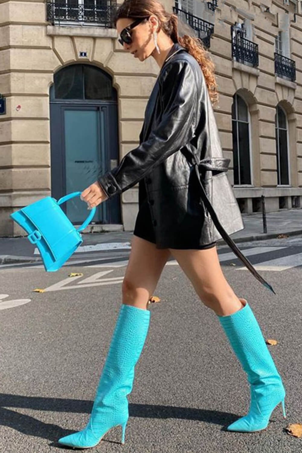 Croc Print Boots Pointed Toe main image 1