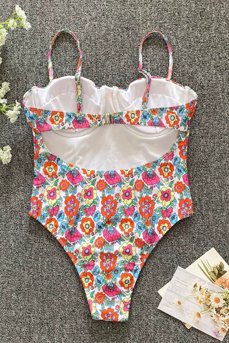 Spring Floral Underwired One Piece Swimsuit