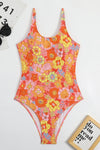 Floral Print Scoop One Piece Swimsuit