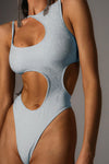 Shimmer Cut-Out One Piece Swimsuit