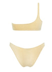 Shimmer Lurex One Shoulder High-Cut Bikini Set