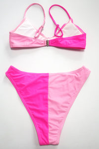Colorblock Bralette Bikini Set