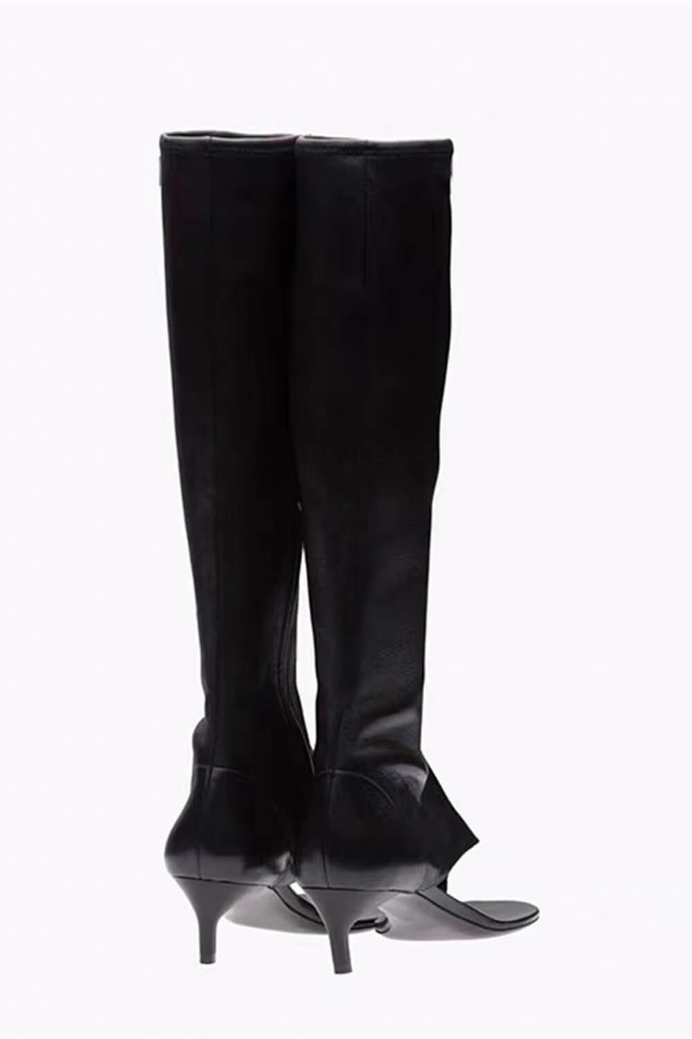 Faux Leather Open Toe Ankle Boots main image 1