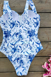 Flower Patterned Underwire One Piece Swimsuit