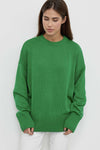 Crew Neck Ribbed Knit Pullover Sweater
