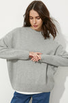 Crew Neck Ribbed Knit Pullover Knitwear