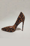 Leopard Satin Stiletto Court Shoes