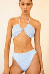 Floral Multi-Wear Halter High Waist Bikini Set