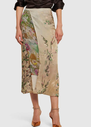 Metallic Diamante Chain Detail Ankle Strap Pointed Toe Stiletto Court Heel - Orange