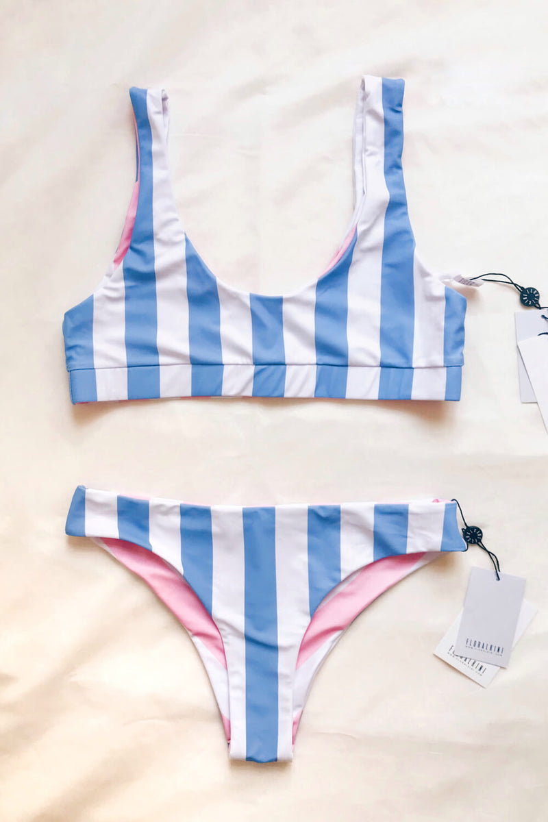 Vertical Striped Reversible Crop Bikini Top (2155360092219)