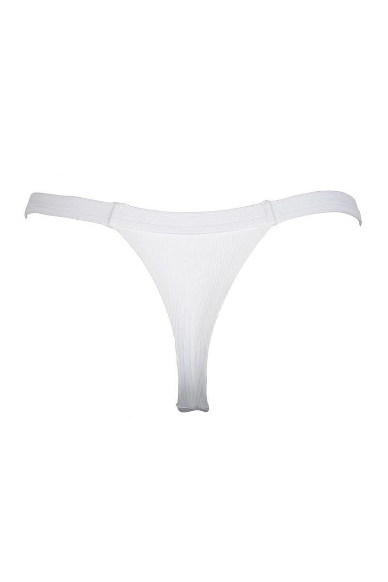 White Side Knotted Thong Bikini Bottom – FloralKini