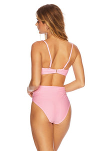 Pink Embellished Heart Bandeau Bikini Top (2188757499963)