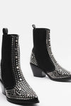 Black Perspective Studded Chelsea Boots