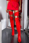 Red Suede Belted Thigh High Boots (2335396331579)