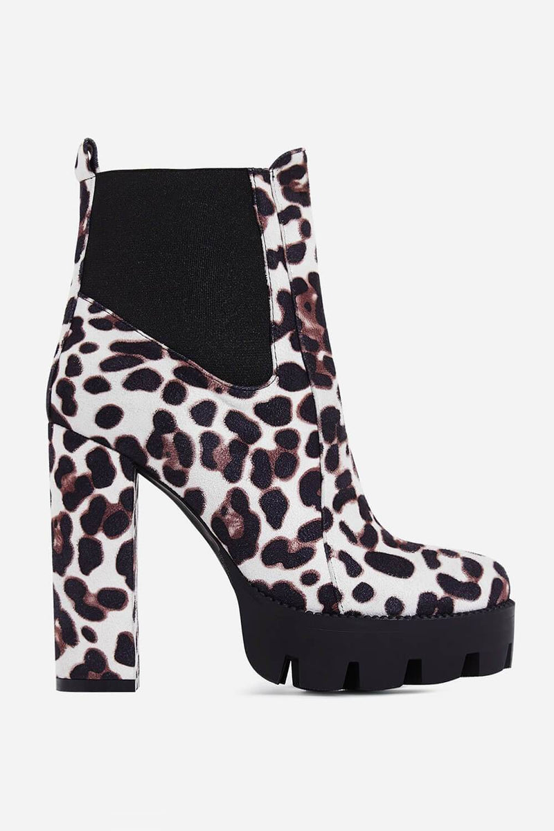 White Leopard Print Faux Suede Chunky Platform Boots (2335396102203)