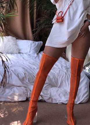 Orange Frost Thigh High Boots (4095660982331)